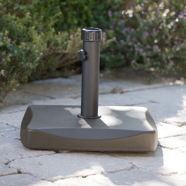 Square 55-pound Brown Umbrella Base by Christopher Knight Home. Opens flyout.