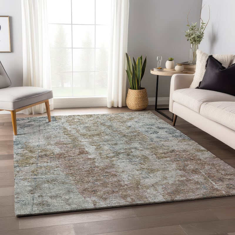 Premium Washable Super Soft Abstract Contemporary Mayfield Rug - Multi - 9' x 12' - Rectangle