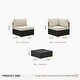 preview thumbnail 2 of 8, PURPLE LEAF GLFSF U-Shaped Black sofa with white seat Outdoor Couch for Yard Porch Deck Patio Conversation Sets