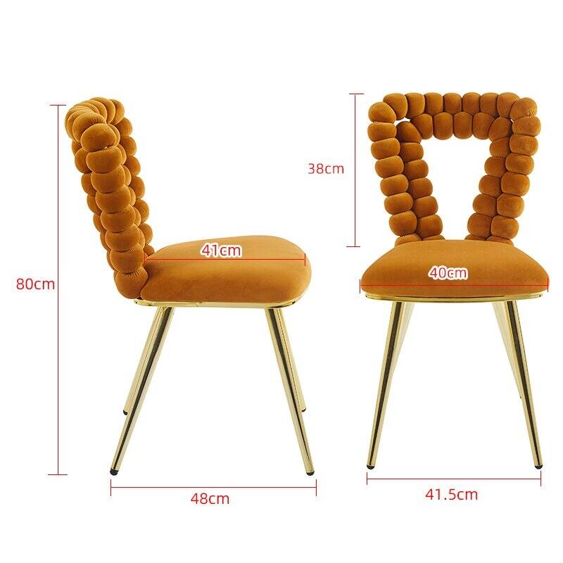 Luxury Minimalist Dining Chairs Set of 2 w/ Comfortable Backrest & Soft Cushions for Dining Room Living Room Cafe