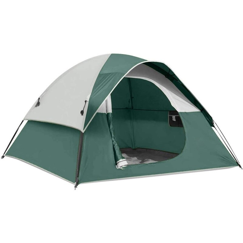 3 person camping dome tent waterproof and windproof easy to set up suitable for all seasons hiking Beach outdoor Dark Green