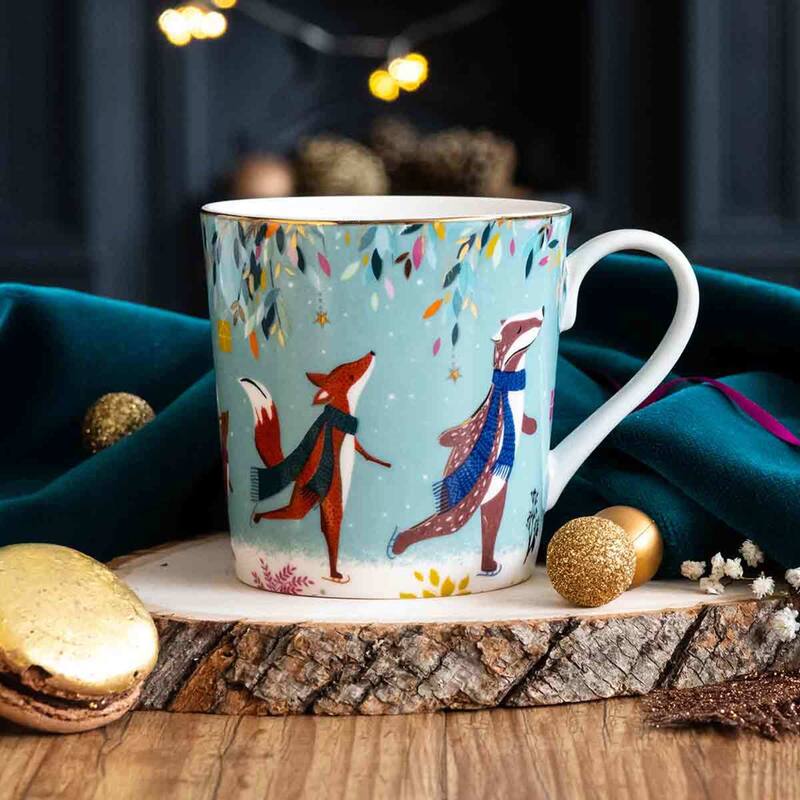 Portmeirion Sara Miller Woodland Tales Mug, Skaters