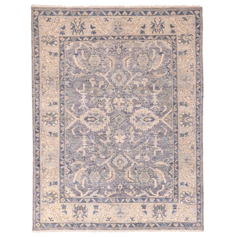 ECARPETGALLERY Hand-knotted Jules Serapi Denim Blue Wool Rug - 7'11 x 10'2