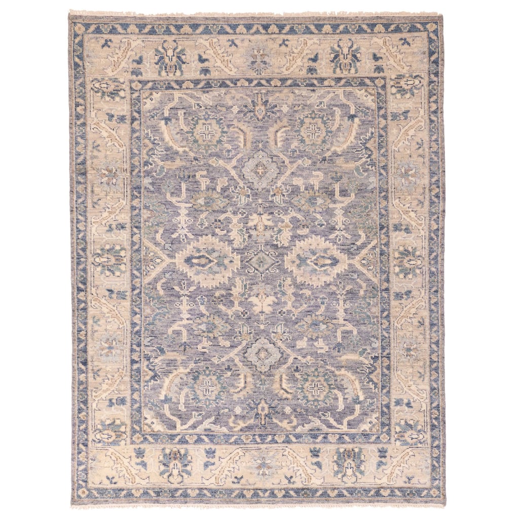 ECARPETGALLERY Hand-knotted Jules Serapi Denim Blue Wool Rug - 7'11 x 10'2
