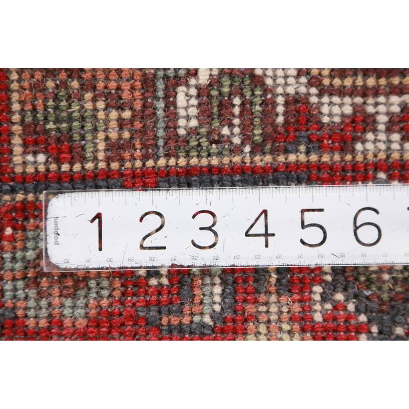 Hand Knotted Oriental 100% Wool Carpet Traditional Medallion Greys & Charcoal Heriz (serapi) Area Rug - 3' 0'' X 2' 0''