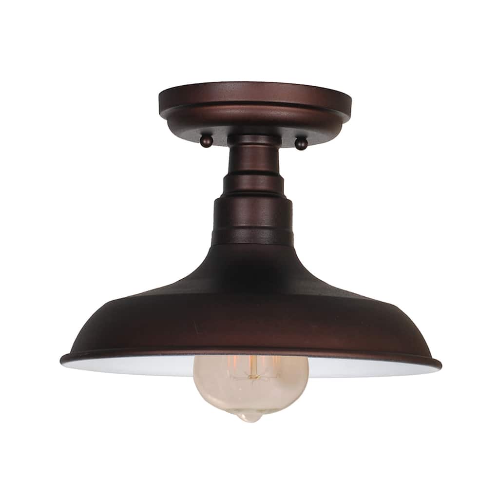 Design House Kimball 1 Light Dimmable Semi-Flush Ceiling Fixture - 11.02 x 11.02 x 7.87