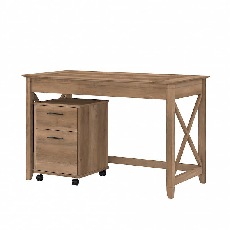 Key West 48W Writing Desk with Mobile File Cabinet by Bush Furniture