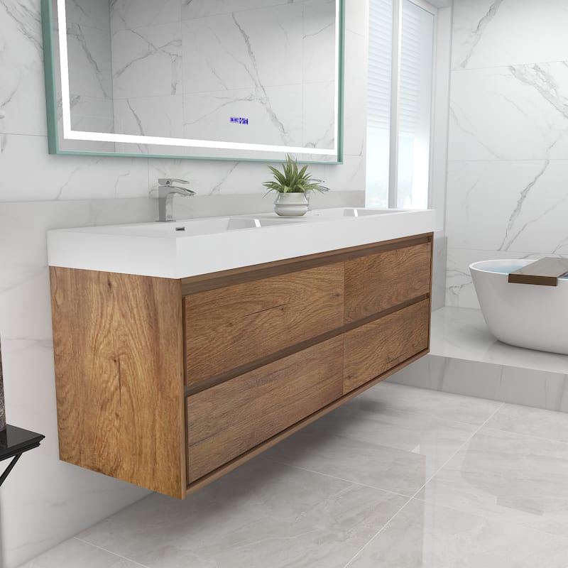 Morava 72" Floating Vanity with Double Sink - 72