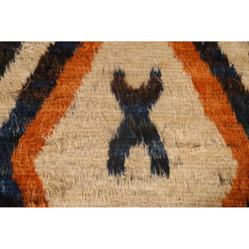 Tribal Geometric Moroccan Wool Area Rug Hand-knotted Oriental Carpet - 8'2" x 10'3"