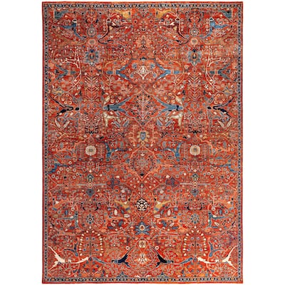 Serapi One-of-a-Kind Hand-Knotted Area Rug - Orange - 9' 10" x 13' 10"
