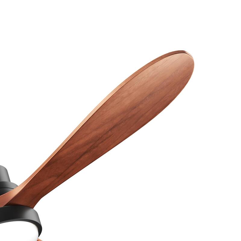 Elegant 52'' Ceiling Fan 3 Blades Solid Wood Reversible with Remote