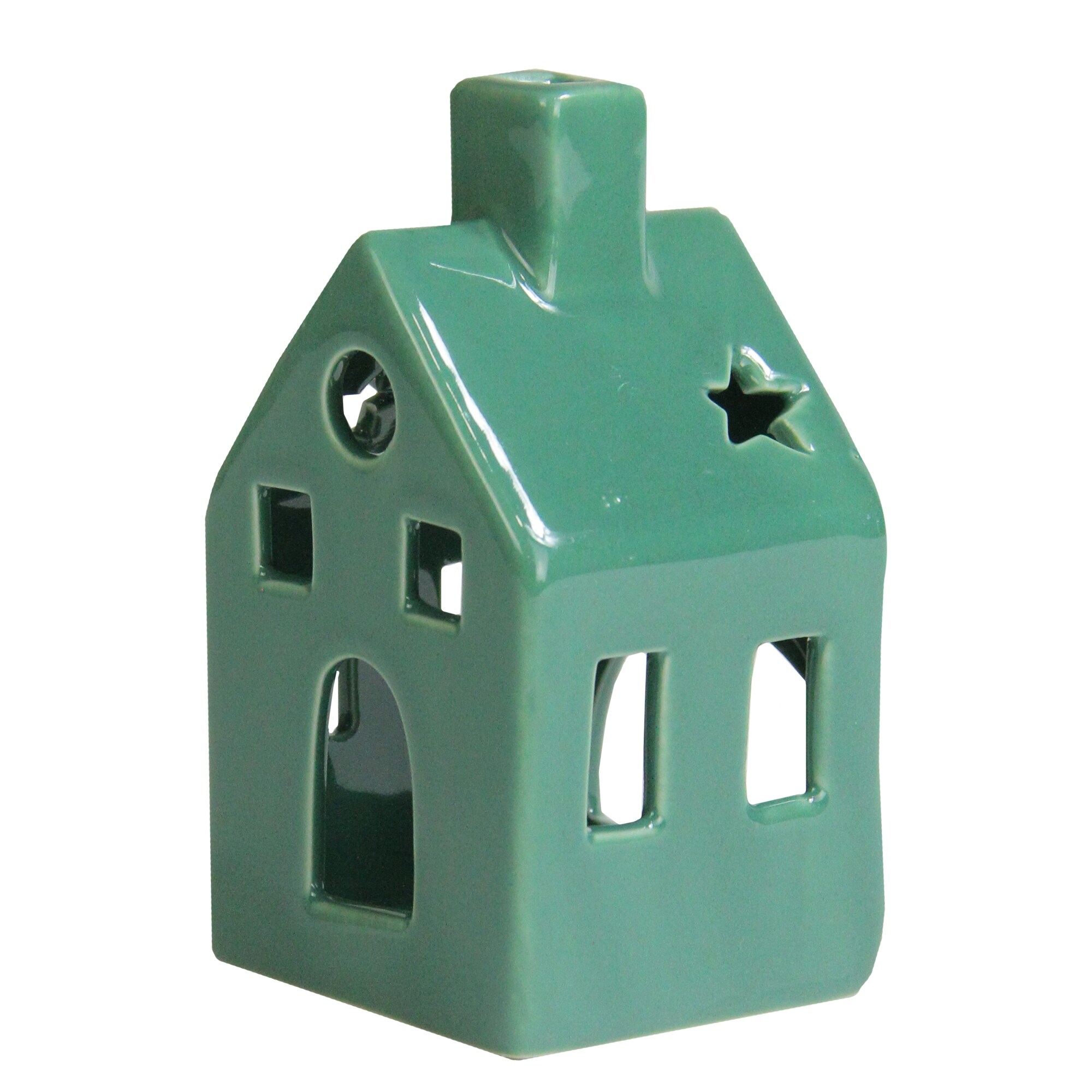 Shop 4 25 Green Tea Light House Mini Flameless Christmas Candle Holder Overstock 30399268