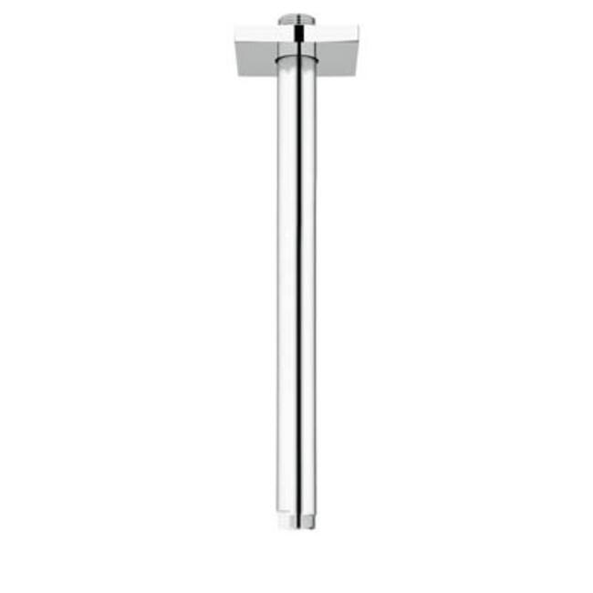 Grohe 12" Ceiling Shower Arm with Square Flange and 1/2" Threaded - Starlight Chrome