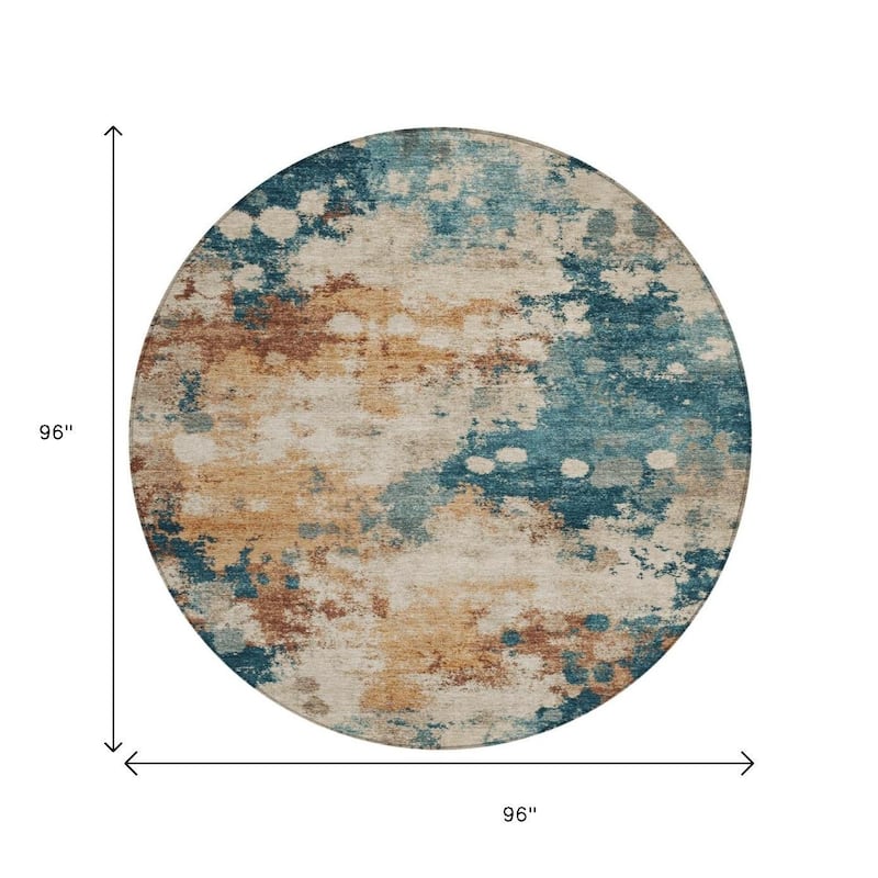 HomeRoots Abstract Transitional Rectangle Outdoor Rug