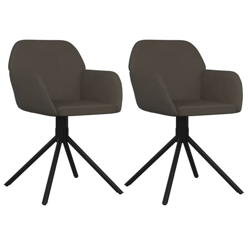 vidaXL Swivel Dining Chairs 2 Pcs Accent Chair for Kitchen Living Room Velvet - 21.3" x 23" x 31.3"