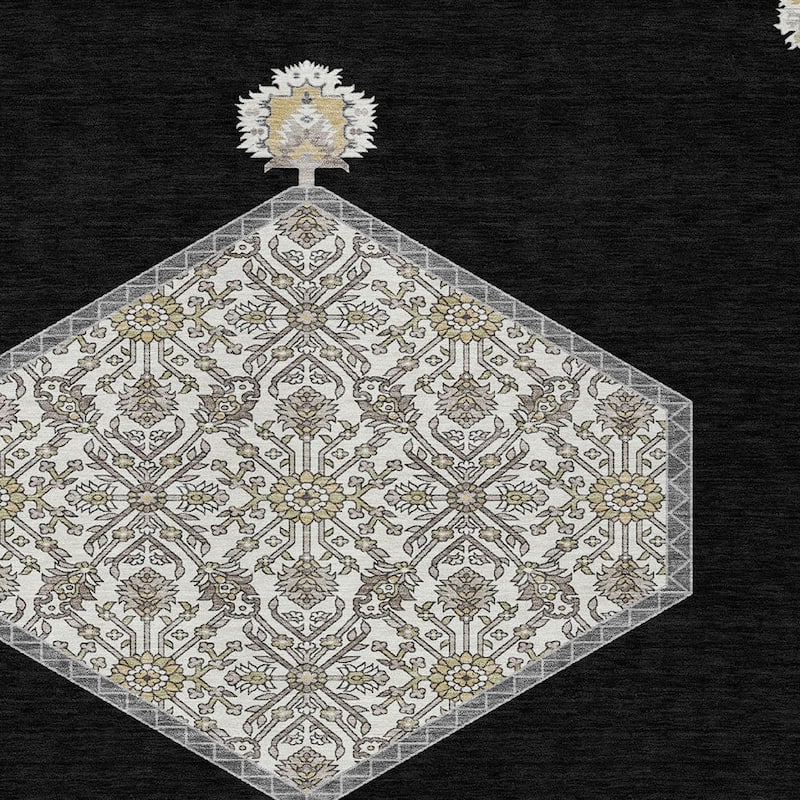 HomeRoots Oriental Traditional Rectangle Outdoor Rug
