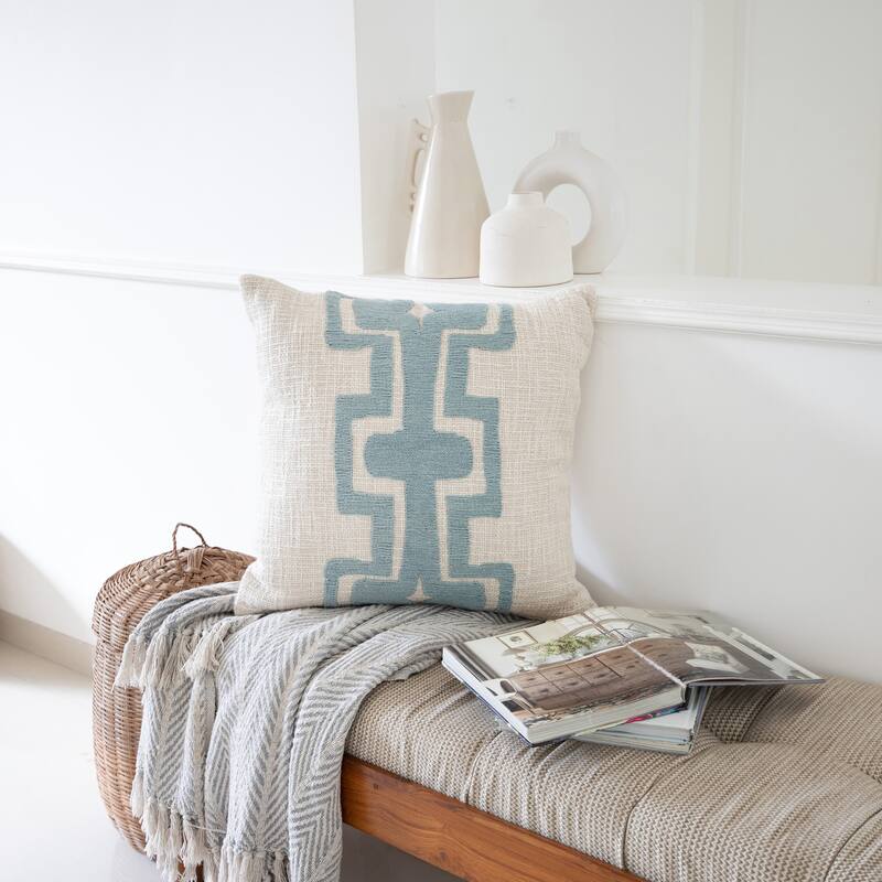 Sevita Geometric Handmade Decorative Throw Pillow