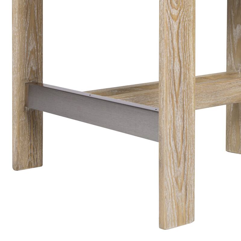 Low Back Genuine Fur Counter Stool