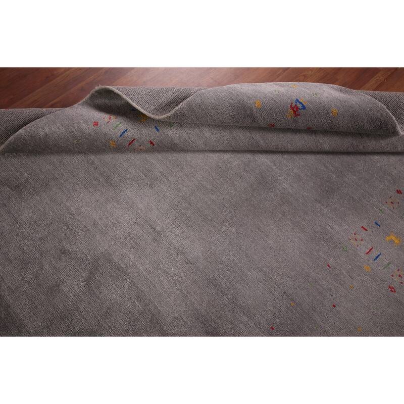 Gabbeh Indian Area Rug Hand-Knotted Tribal Wool Carpet - 5'3"x 7'9"