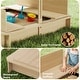 preview thumbnail 34 of 32, Outsunny Kids Sandbox with Cover, Outdoor Wooden Sandbox with Canopy - 41.75" x 41.75" x 47.75"