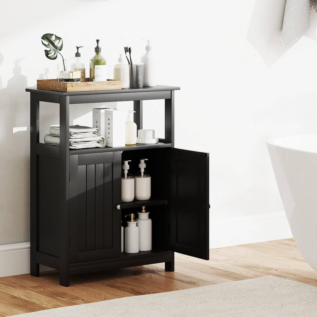 Bathroom Storage Cabinet Freestanding Organizer w/Adjustable Shelf