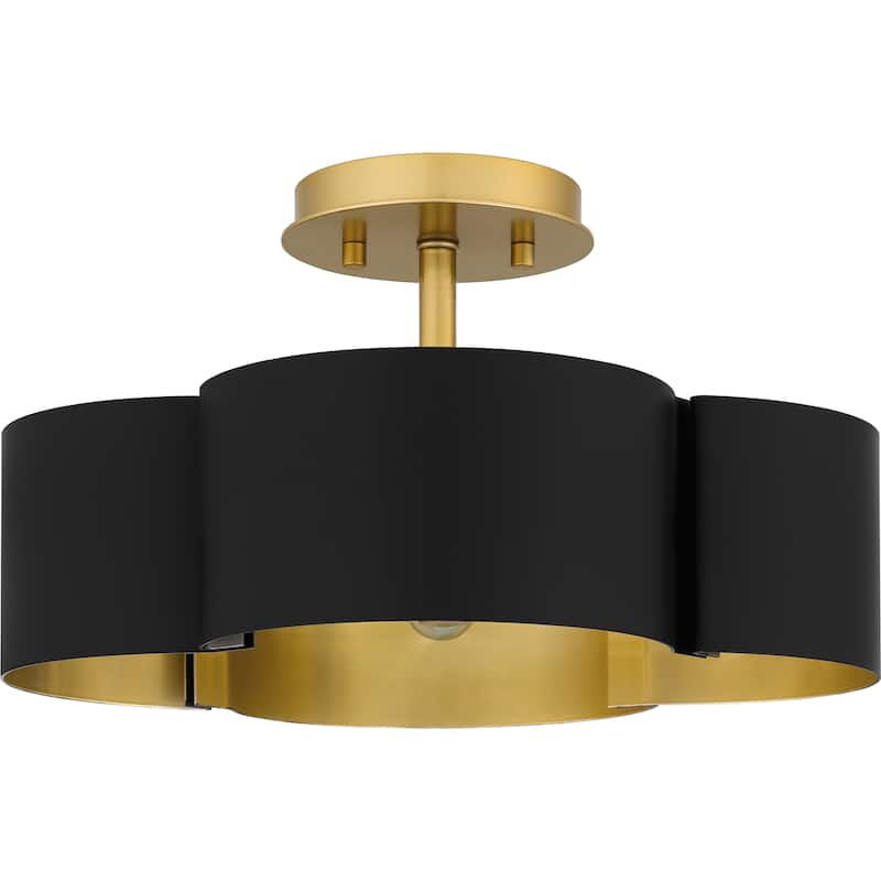Balsam 4-Light Matte Black Semi-Flush Mount - Matte Black