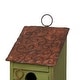 preview thumbnail 33 of 35, Glitzhome 18"H Oversized Three-Tier Distressed Solid Wood Hand Painted Window Shutters Birdhouse
