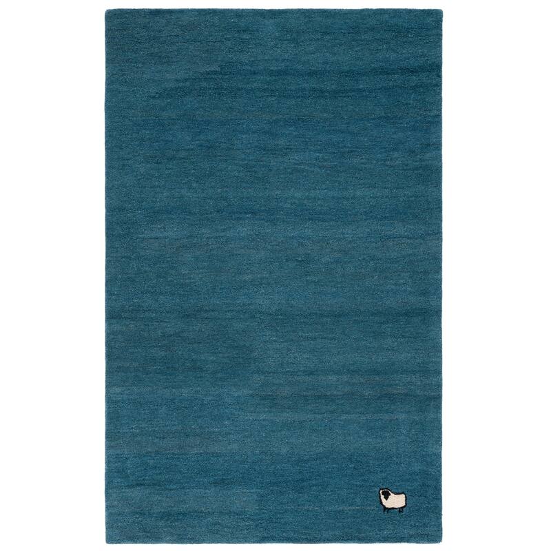 SAFAVIEH Handmade Himalaya Tulip Medallion Modern & Contemporary Wool Rug - 6' x 9' - Blue