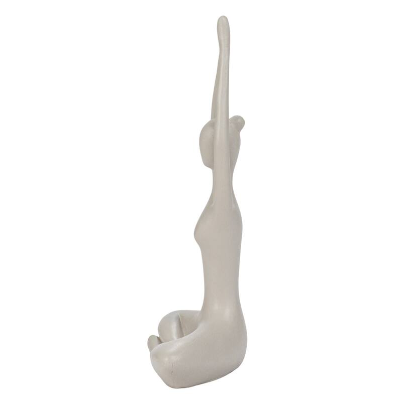 Yoga Figure and Glass Votive Candle Holder Set, Set of 8 - 12.6"L x 12.6"W x 10.3"H