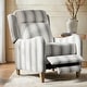 preview thumbnail 3 of 6, HULALA HOME Guillermo Farmhouse Rounded Arm Pushback Recliner with Solid Wood Legs