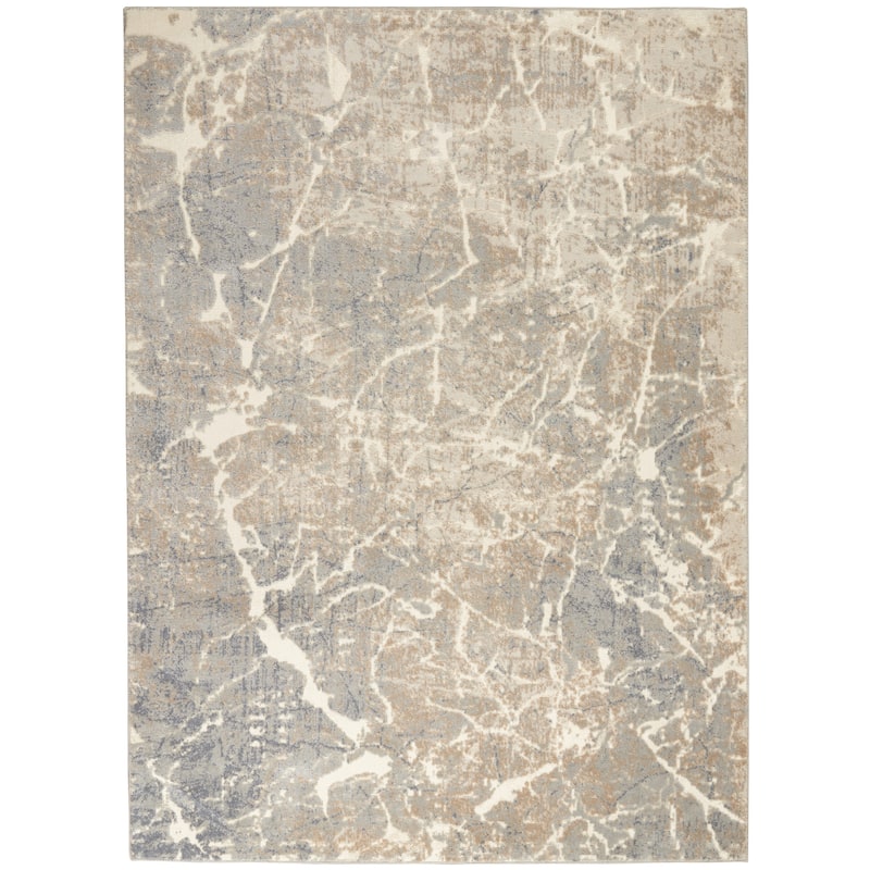 Sahara Modern Area Rug - 3'10" x 5'10" - Ivory/Beige - Rectangle