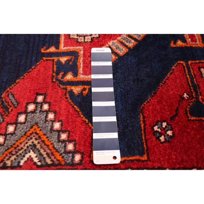 ECARPETGALLERY Hand-knotted Anadol Dark Navy, Red Wool Rug - 4'3 x 6'6