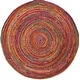 preview thumbnail 49 of 90, SAFAVIEH Handmade Cape Cod Marget Boho Coastal Jute Rug 5' Round - Red/Multi