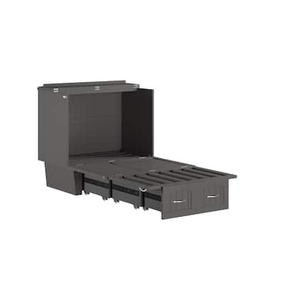 Murphy Bed Chest - Storage Drawer & USB Charger - Space Saving Furniture