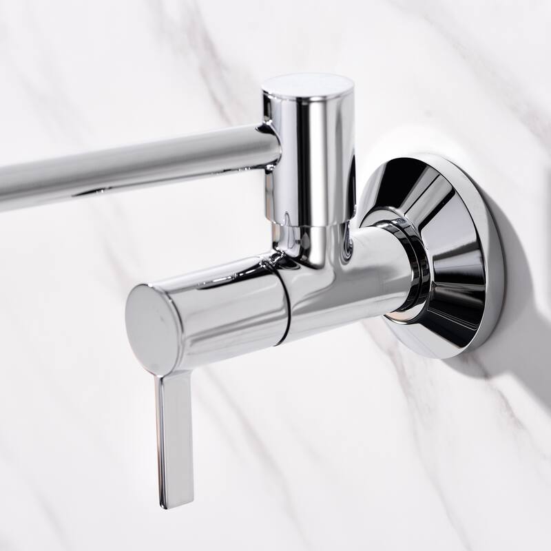 Luxier Contemporary KTS17 2-Handle Wall-Mounted Pot Filler