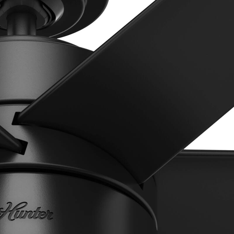 Hunter 60" Solaria Outdoor Damp-Rated Ceiling Fan with LED Light Kit and Wall Control - Contemporary, Industrial - ENERGY STAR!