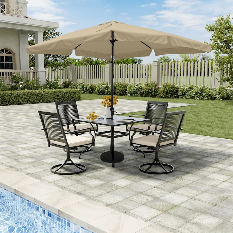 Clihome 10' x 8' Patio Square Market Umbrella with Skirted Canopy