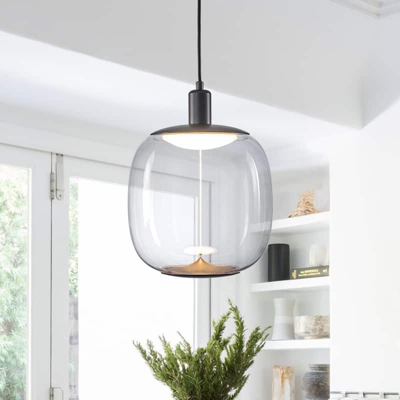 1 Light Clear Plastic Linear Magnetic LED Strip Pendant Lighting - 9.84 inch