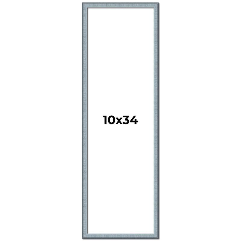 10x34 Frame Rustic Sky Blue Solid Wood Picture Frame | 0.75 Inch