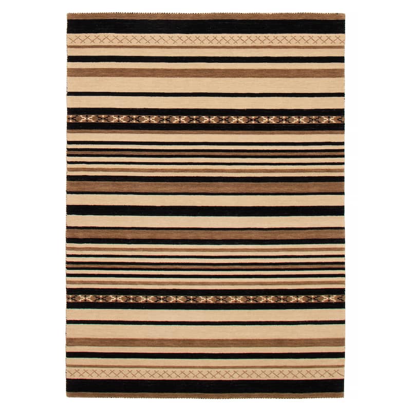 ECARPETGALLERY Hand-knotted Kashkuli Gabbeh Light Brown Wool Rug - 5'6 x 7'11 - Light Brown - 5'6 x 7'11