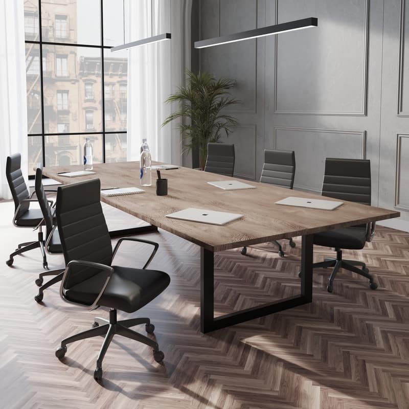 Hilton Modern High Back Ergonomic Leather Office Chair with Adjustable Height, Swivel, and Tilt for Conference or Executive Desk