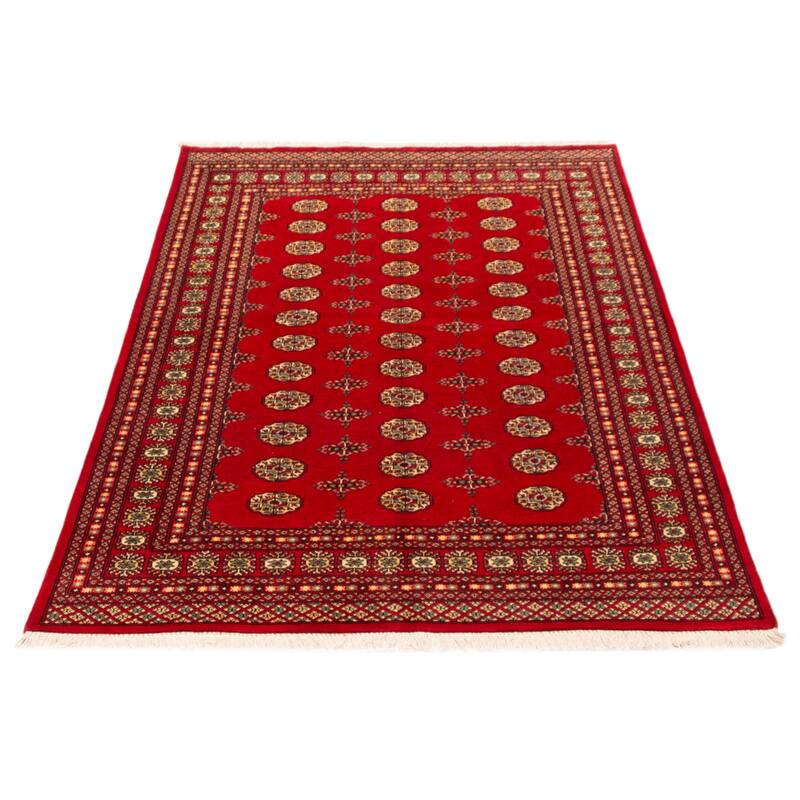 ECARPETGALLERY Hand-knotted Peshawar Bokhara Red Wool Rug - 5'8 x 8'2