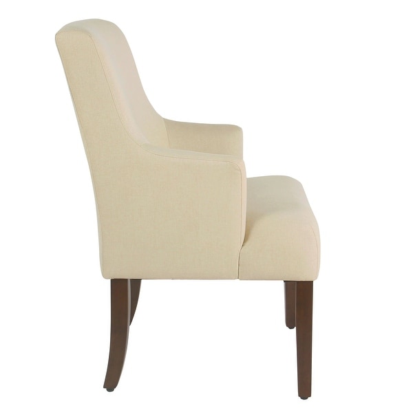 HomePop Meredith Anywhere Chair Stain Resistant Cream Fabric