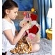 preview thumbnail 6 of 4, DolliBu Santa Rainbow Unicorn Stuffed Animal Plush Toy with Outfit - 9 inches