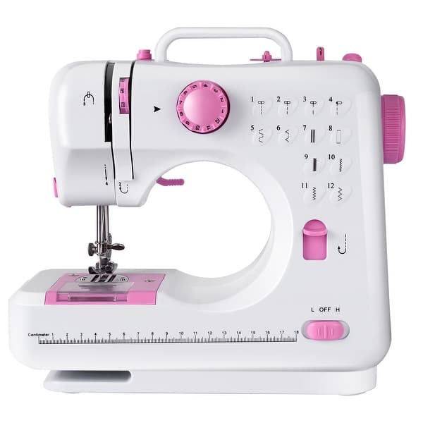with Table and Sewing Kit,US Plug Mini Electric Sewing Machine Portable Household Sewing Machine Beginner Tailors Free-Arm Crafting Mending Machine for DIY Crafting