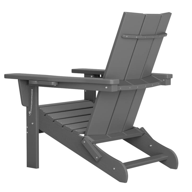 Foldable HDPE Modern Chair with Dual Cup Holders