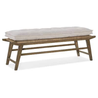 Hooker Furniture Sundance 65" Coastal Casual Bedroom Bed Bench with