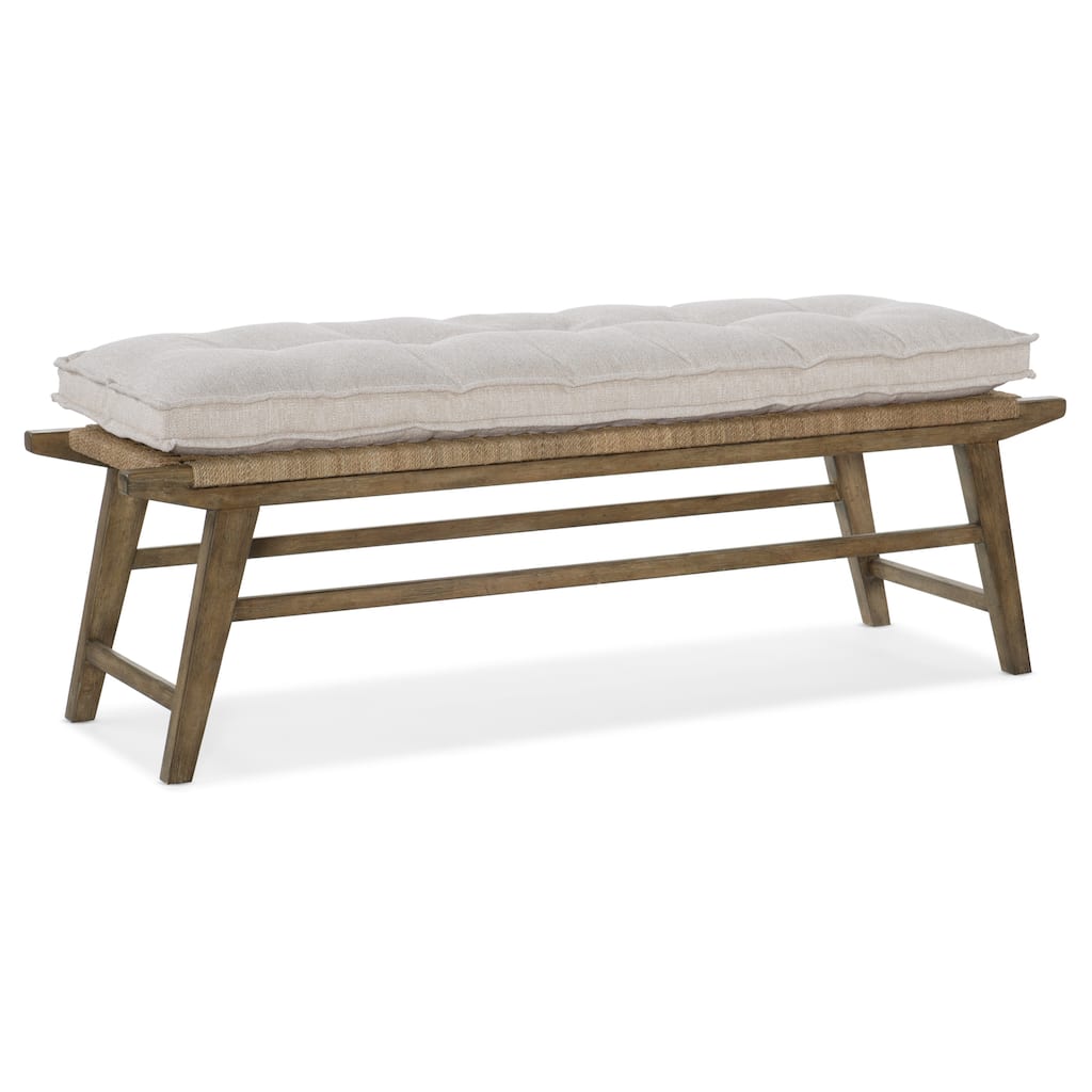 Hooker Furniture Sundance 65" Coastal Casual Bedroom Bed Bench with