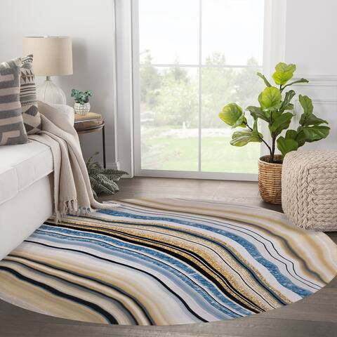 AGATE BLUE Area Rug By Marina Gutierrez