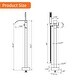 preview thumbnail 13 of 13, Floor Mount Tub Faucet With Hand Sprayer Freestanding Roman Bathtub Faucet Modern Waterfall Tub Filler Trim With Handheld Showe